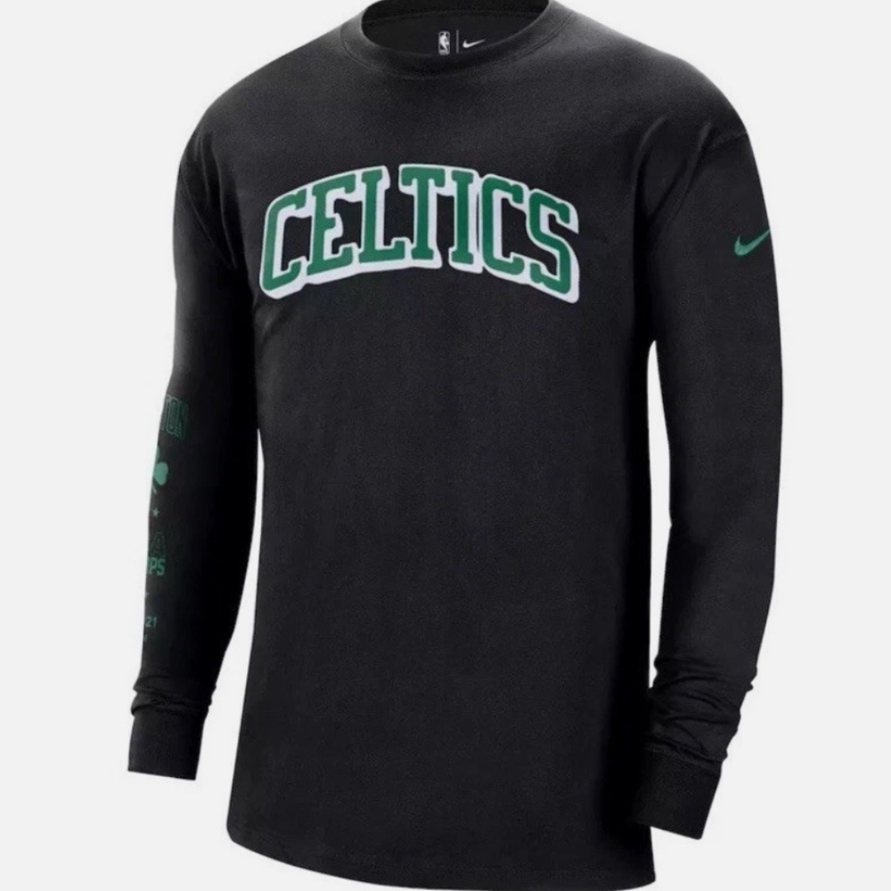 New XXL Nike Boston Celtics 75th Anniversary Championships Long Sleeve Shirt Men